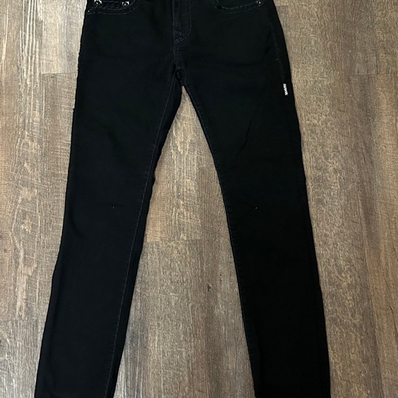 True religion relaxed skinny black with white stitching jeans - Picture 4 of 7